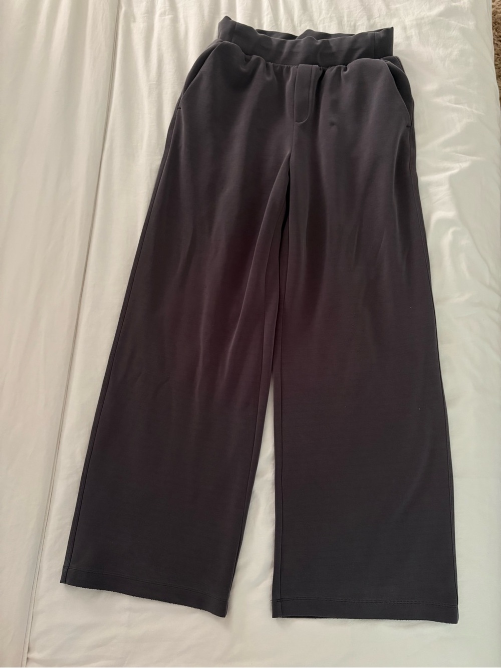 Zella Soft Luxe Wide-Leg Lounge Pants Women’s S Grey Y2K Sweatpants